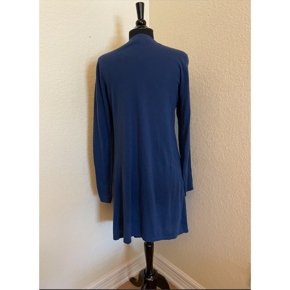 LOFT Long Draped Open Front Cardigan Sz M - Picture 2 of 5
